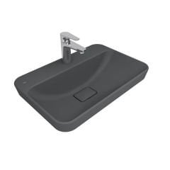 Kale Zero 2.0 Yarı Gömme Dikdörtgen Lavabo Mat Antrasit Gri 60X40 Cm