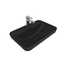 Kale Zero 2.0 Yarı Gömme Dikdörtgen Lavabo Siyah 60X40 Cm