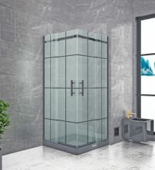 Shower Merkür 100x100 Köşe Girişli Tekne Üzeri Duş Kabini