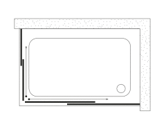 Shower Merkür 70x120 Köşe Girişli Tekne Üzeri Duş Kabini