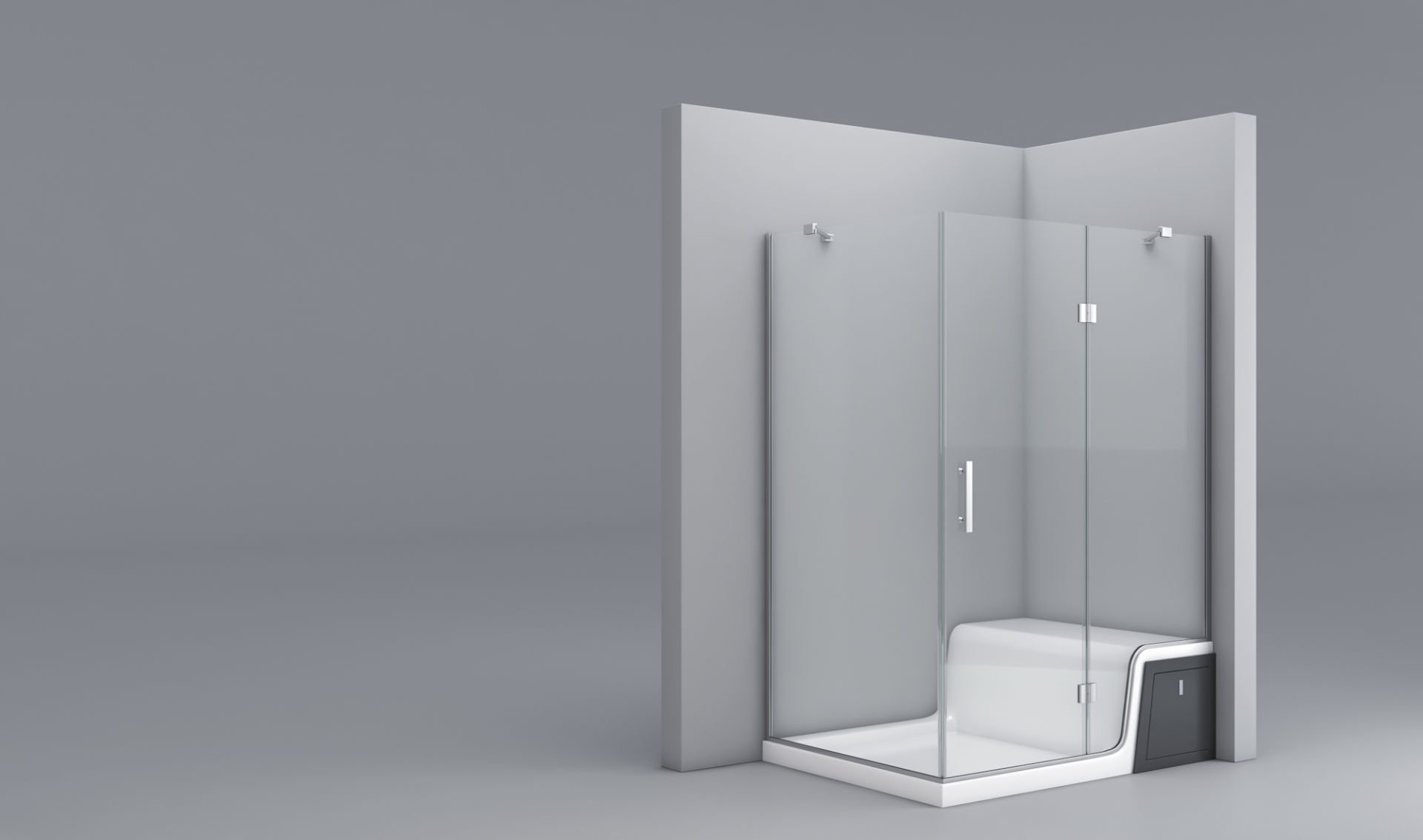 Shower Drawer Çekmeceli Dikdörtgen Flat Duş Teknesi