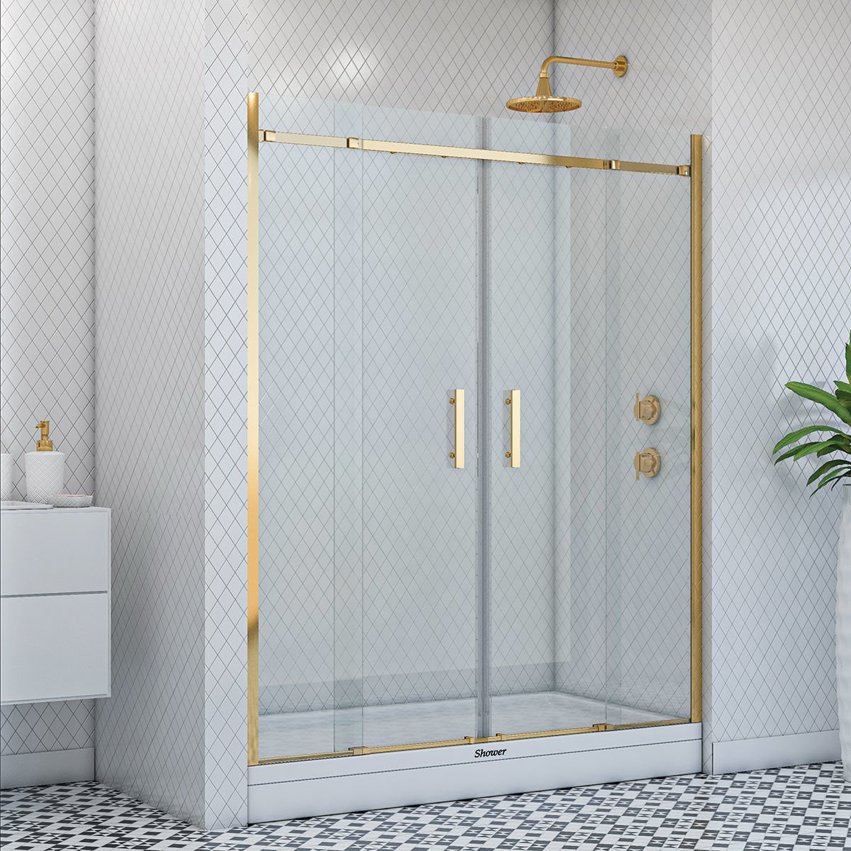 Shower Merkür 130 cm İki Duvar Arası Duş Kabini