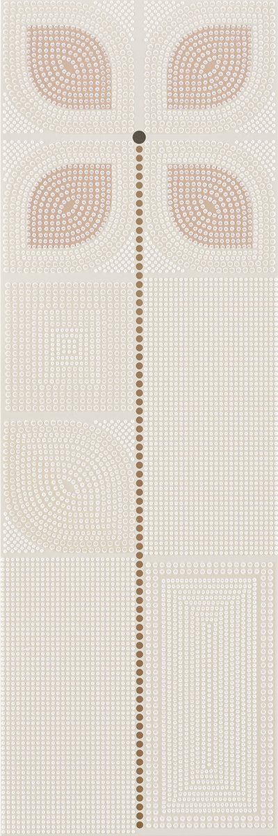 SERRA | 30*90 CODE 518 FLAVIA BEJ ÇİÇEK DEKOR ''Paket fiyatıdır.''