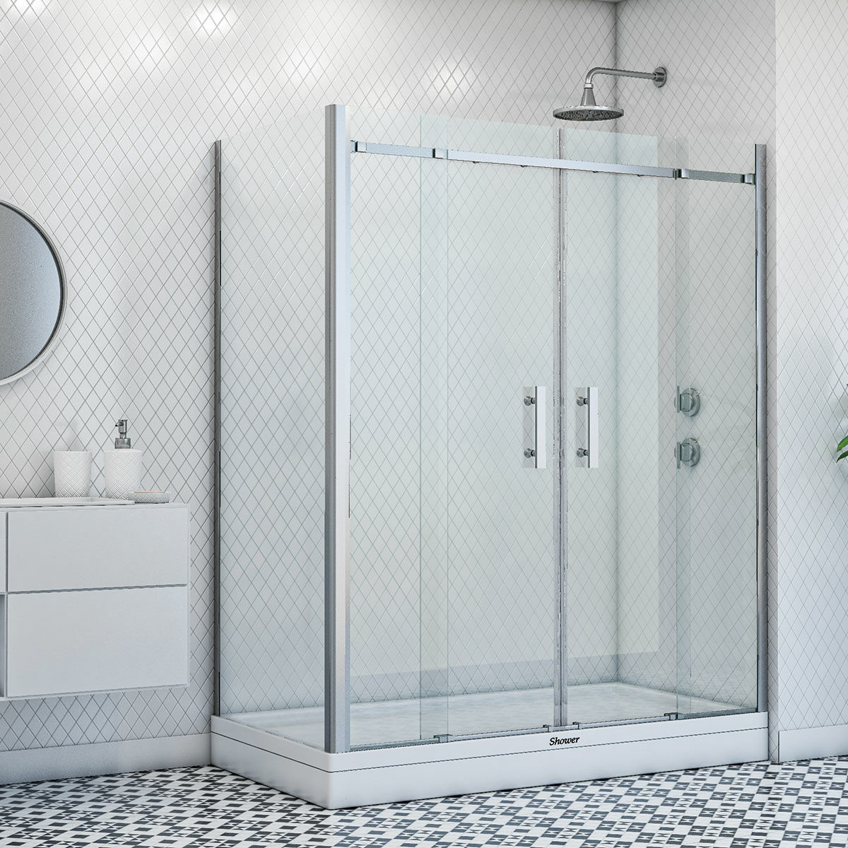 Shower Merkür 70x140 Yan Panelli Duş Kabini