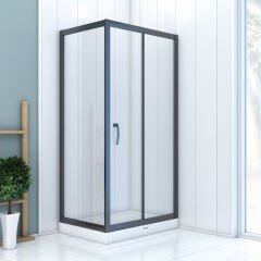 Shower Boss 90x120 1 Sabit 1 Açılır Yan Panelli Tekne Üzeri Kabin