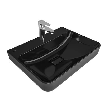 Kale Zero 2.0 Dikdörtgen Lavabo Siyah 60X45cm