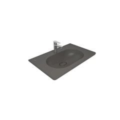 Kale Zero 2.0 Etajerli Lavabo Mat Antrasit Gri 80X50 cm