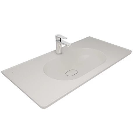 Kale Zero 2.0 Etajerli Lavabo Mat İnci 100X50 cm