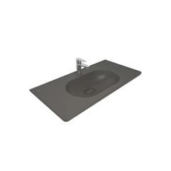 Kale Zero 2.0 Etajerli Lavabo Mat Antrasit Gri 100X50 cm