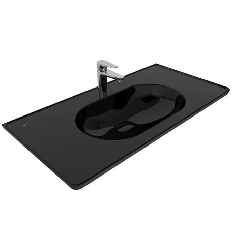 Kale Zero 2.0 Etajerli Lavabo Siyah 100X50 cm
