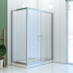 Shower Boss 90x130 2 Sabit 2 Açılır Yan Panelli Tekne Üzeri Kabin