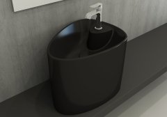 Bocchi | Etna Yarım Monoblok Lavabo Mat Siyah