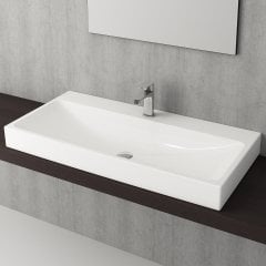 Bocchi | Scala 100x49 cm Tezgah Üstü Lavabo Parlak Beyaz