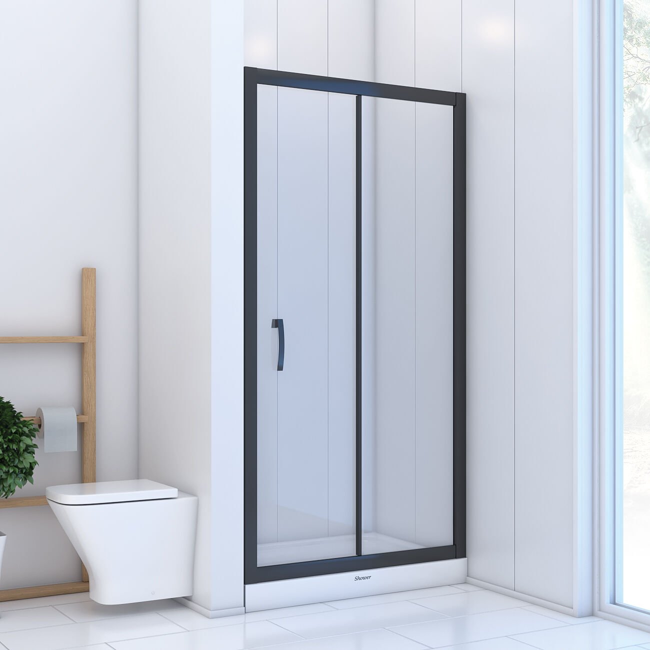 Shower Boss 120 cm İki Duvar Arası 1 Sabit 1 Çalışır Tekne Üzeri Kabin