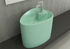 Bocchi | Etna Yarım Monoblok Lavabo Mat Mint Yeşil