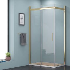 Shower Uranüs 100x130 Yan Panelli Tekne Üzeri Duş Kabini