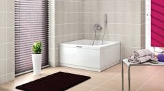 Shower Mina 90x90 Kare Oturmalı Mini Küvet