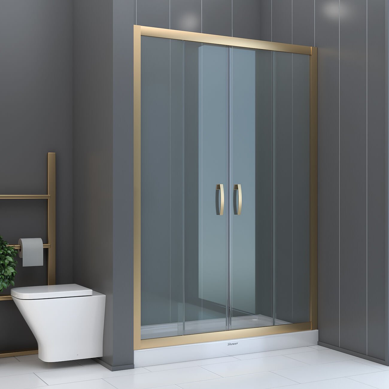 Shower Boss 180 cm İki Duvar Arası 2 Sabit 2 Çalışır Tekne Üzeri Kabin