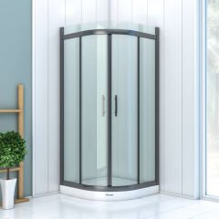 Shower İcon 90x90 2 Sabit 2 Çalışır Oval Tekne Üzeri Kabin
