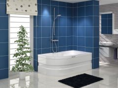 Shower Anteres 100x140 Asimetrik Oturmalı Küvet