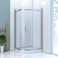 Shower Icon 90x100 2 Sabit 2 Çalışır Asimetrik Tekne Üzeri Kabin