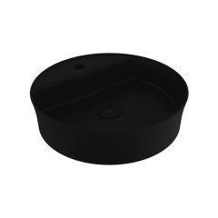 Bocchi Sottile Slim Line Yuvarlak Batarya Banklı Lavabo 45 cm Mat Siyah