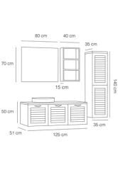 Fym Lexus 120 cm Banyo Dolabı