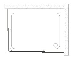 Shower Icon 80x110 2 Sabit 2 Çalışır Dikdörtgen Tekne Üzeri Kabin