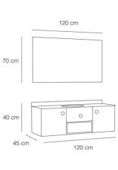 Fym Akses 120 cm Banyo Dolabı