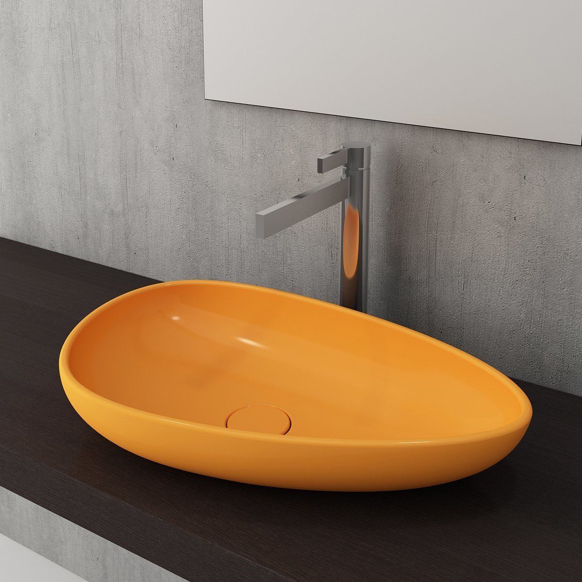Bocchi | Etna Çanak Lavabo 58 cm Parlak Mandalina Sarı