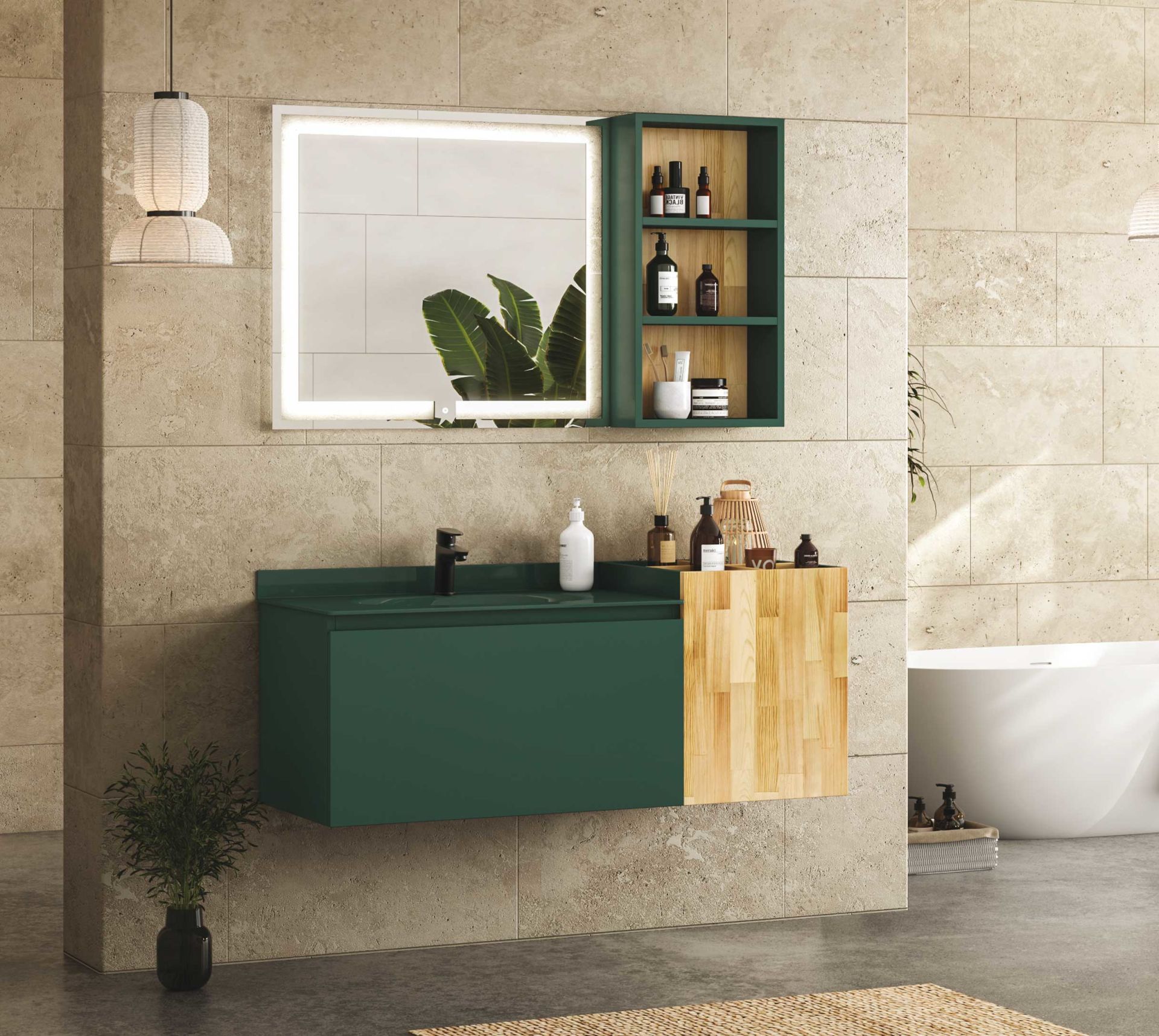 Fym Pietra 120 cm Banyo Dolabı