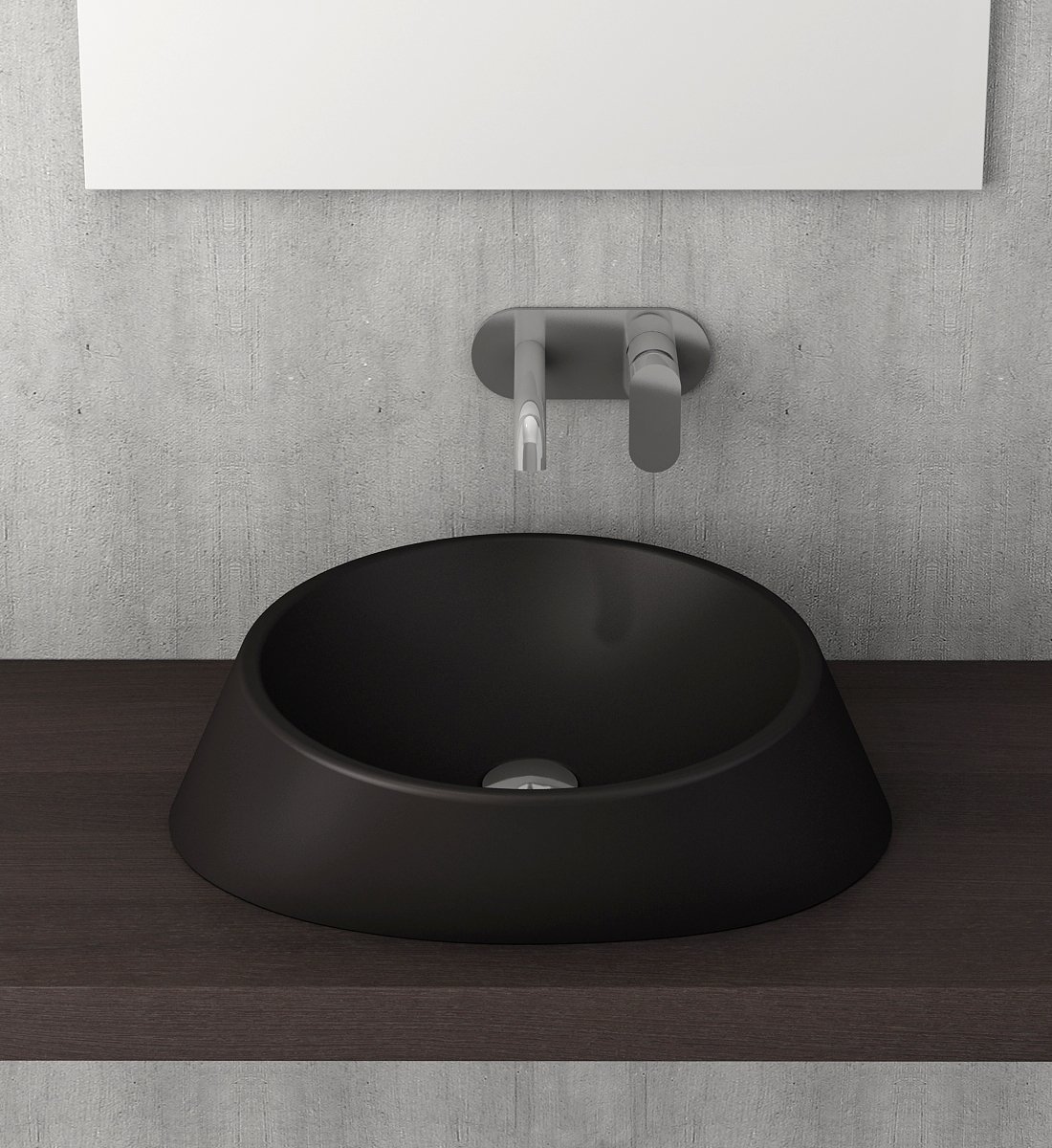 Bocchi | Venezia Çanak Lavabo 56 cm Mat Siyah