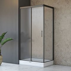 Shower Vega 90x120 1 Sabit 1 Kayar Yan Panelli Duş Kabini