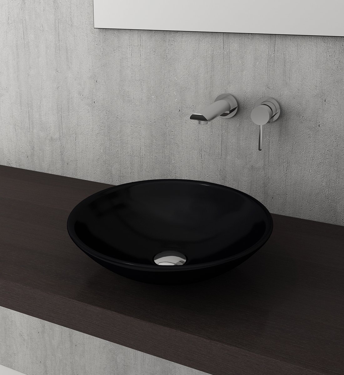 Bocchi | Venezia Çanak Lavabo 40 cm Parlak Siyah
