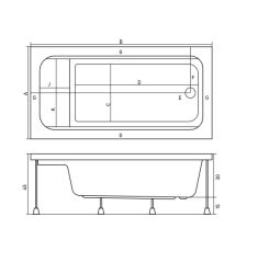 Shower Vesta 75x170 Dikdörtgen Oturmalı Mini Küvet
