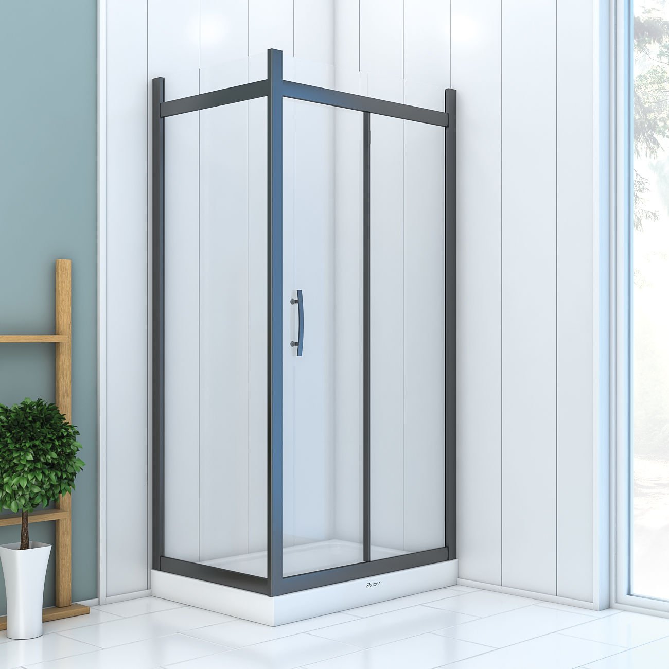 Shower Icon 100x140 1 Sabit 1 Çalışır Yan Panelli Tekne Üzeri Kabin