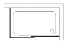 Shower Icon 100x140 1 Sabit 1 Çalışır Yan Panelli Tekne Üzeri Kabin