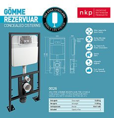 NKP | ARKASI TUĞLA ÖNÜ ALÇIPAN DUVARA UYUMLU GÖMME REZERVUAR
