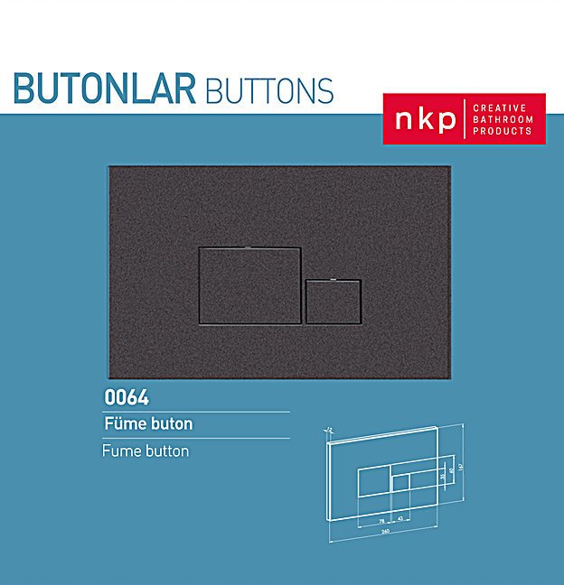 NKP | FÜME BUTON KARE 3/6 LT. -0064-