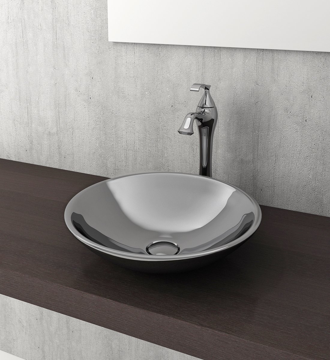 Bocchi | Venezia Çanak Lavabo 40 cm Parlak Gümüş