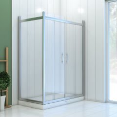 Shower Icon 80x120 2 Sabit 2 Çalışır Yan Panelli Tekne Üzeri Kabin