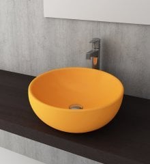 Bocchi | Venezia Çanak Lavabo 45 cm Parlak Mandalina Sarı