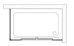 Shower Icon 90x140 2 Sabit 2 Çalışır Yan Panelli Tekne Üzeri Kabin
