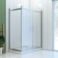 Shower Icon 90x180 2 Sabit 2 Çalışır Yan Panelli Tekne Üzeri Kabin