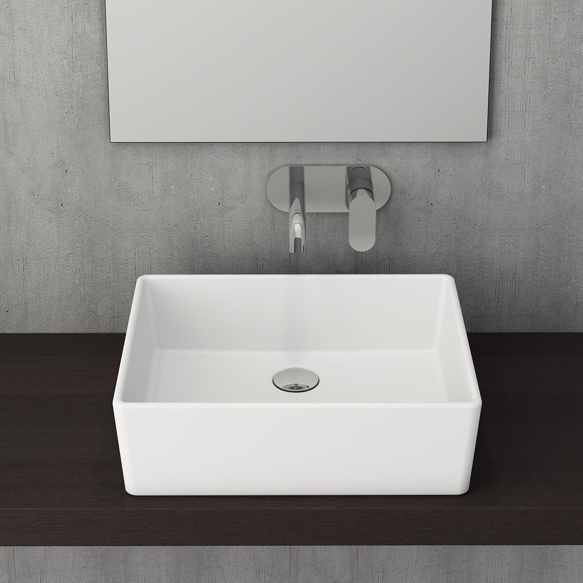 Bocchi | Milano Çanak Lavabo 50 cm Mat Beyaz