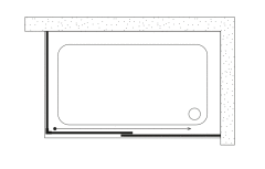 Shower Moon 80x180 1 Sabit 1 Kayar Yan Panelli Duş Kabini