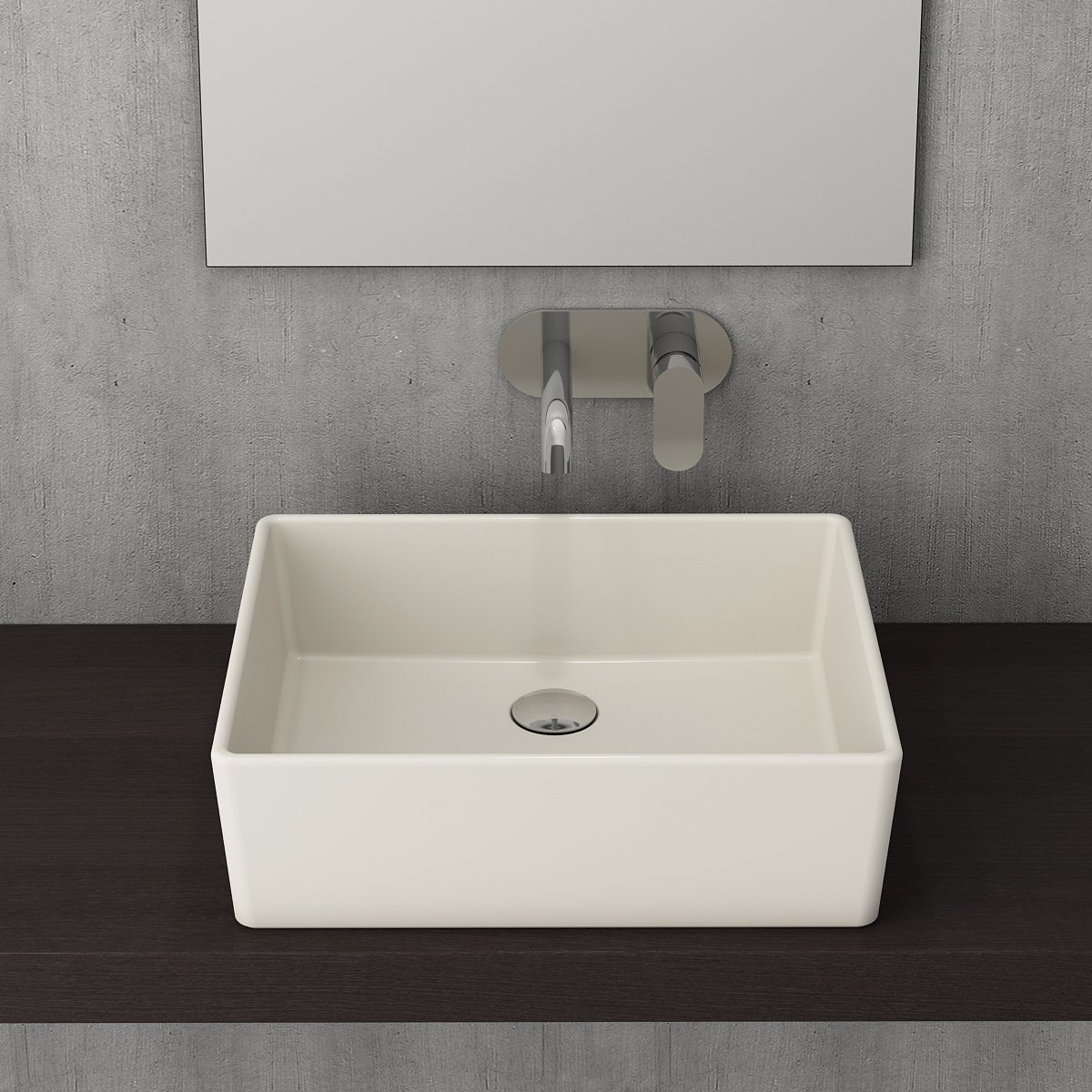 Bocchi | Milano Çanak Lavabo 50 cm Parlak Bisküvi