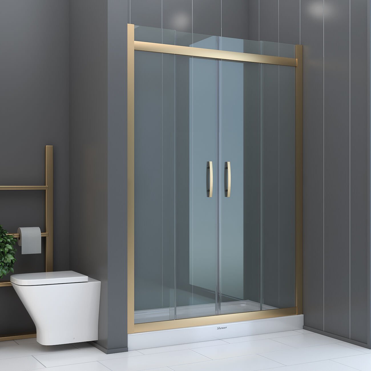 Shower Icon 120 cm İki Duvar Arası 2 Sabit 2 Çalışır Tekne Üzeri Kabin