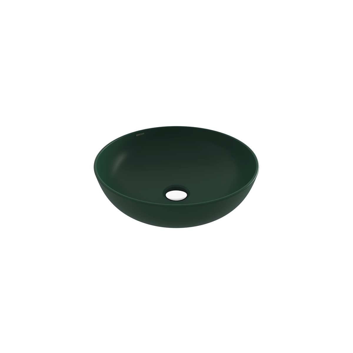 Bocchi Sottile Slim Line Yuvarlak 38 cm Lavabo Mat Yeşil