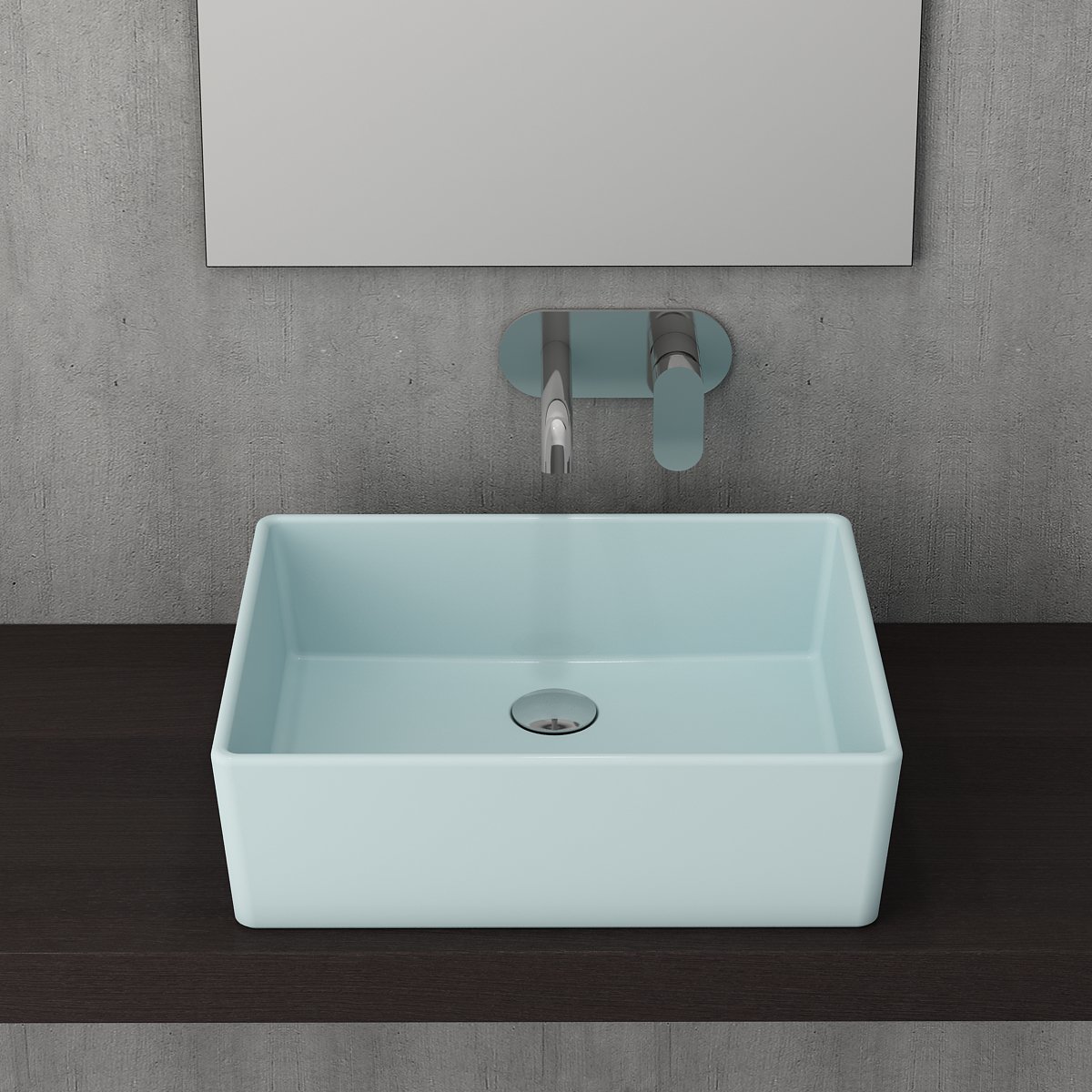 Bocchi | Milano Çanak Lavabo 50 cm Mat Buz Mavisi